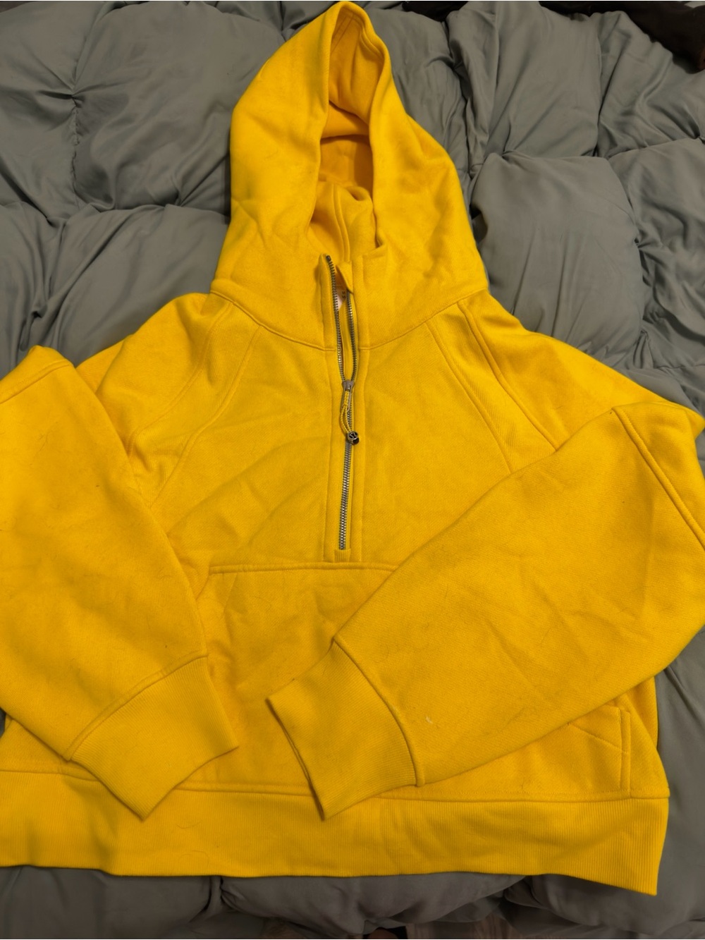 Bright Yellow Lululemon ScubaHalf-Zip Hoodie